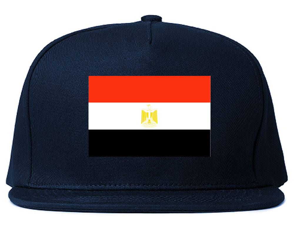 Egypt Flag Country Printed Snapback Hat Cap Navy Blue