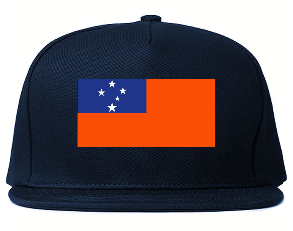 Samoa Flag Country Printed Snapback Hat Cap Navy Blue