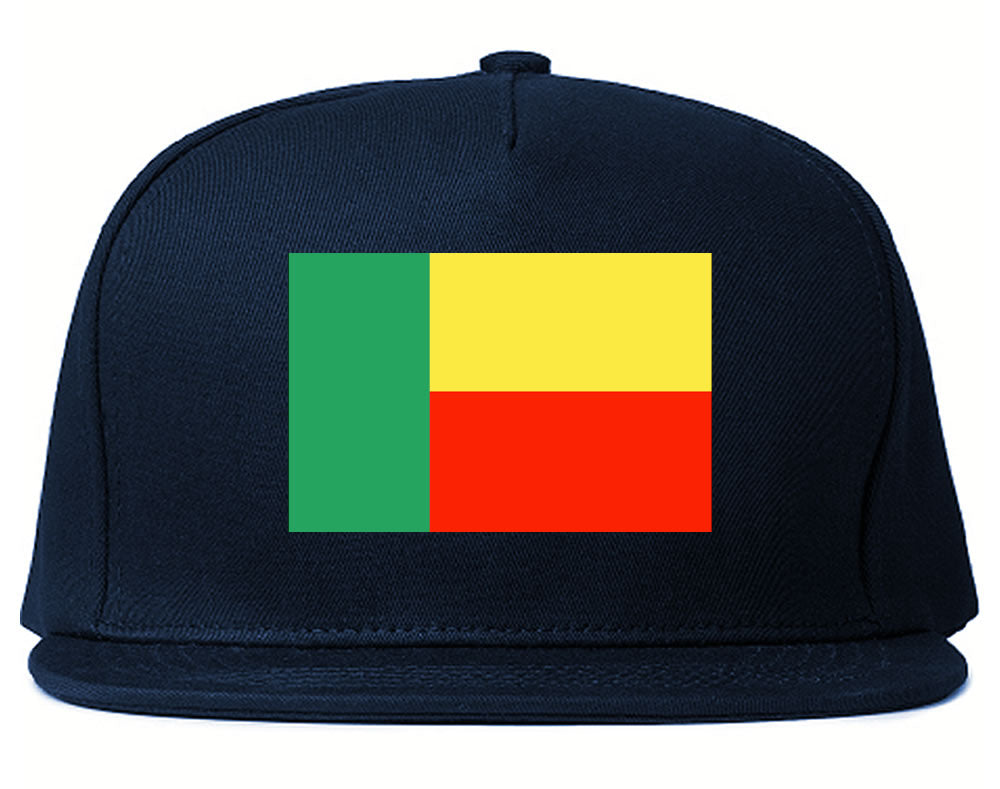 Benin Flag Country Printed Snapback Hat Cap Navy Blue