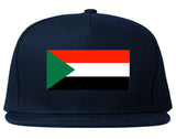 Sudan Flag Country Printed Snapback Hat Cap Navy Blue