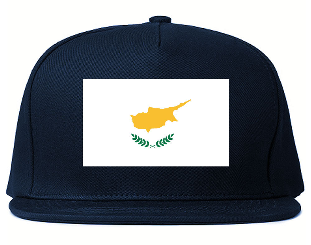 Cyprus Flag Country Printed Snapback Hat Cap Navy Blue