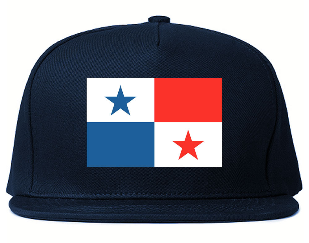 Panama Flag Country Printed Snapback Hat Cap Navy Blue
