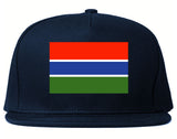 Gambia Flag Country Printed Snapback Hat Cap Navy Blue