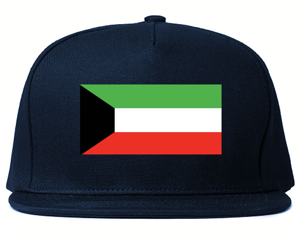 Kuwait Flag Country Printed Snapback Hat Cap Navy Blue