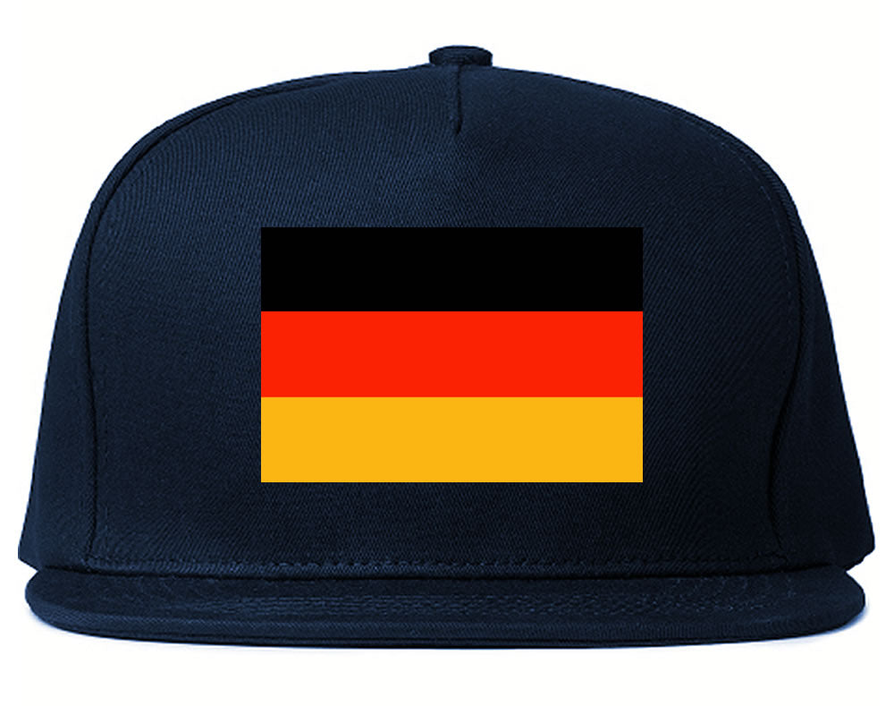 Germany Flag Country Printed Snapback Hat Cap Navy Blue