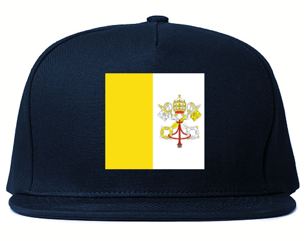 Vatican Flag Country Printed Snapback Hat Cap Navy Blue