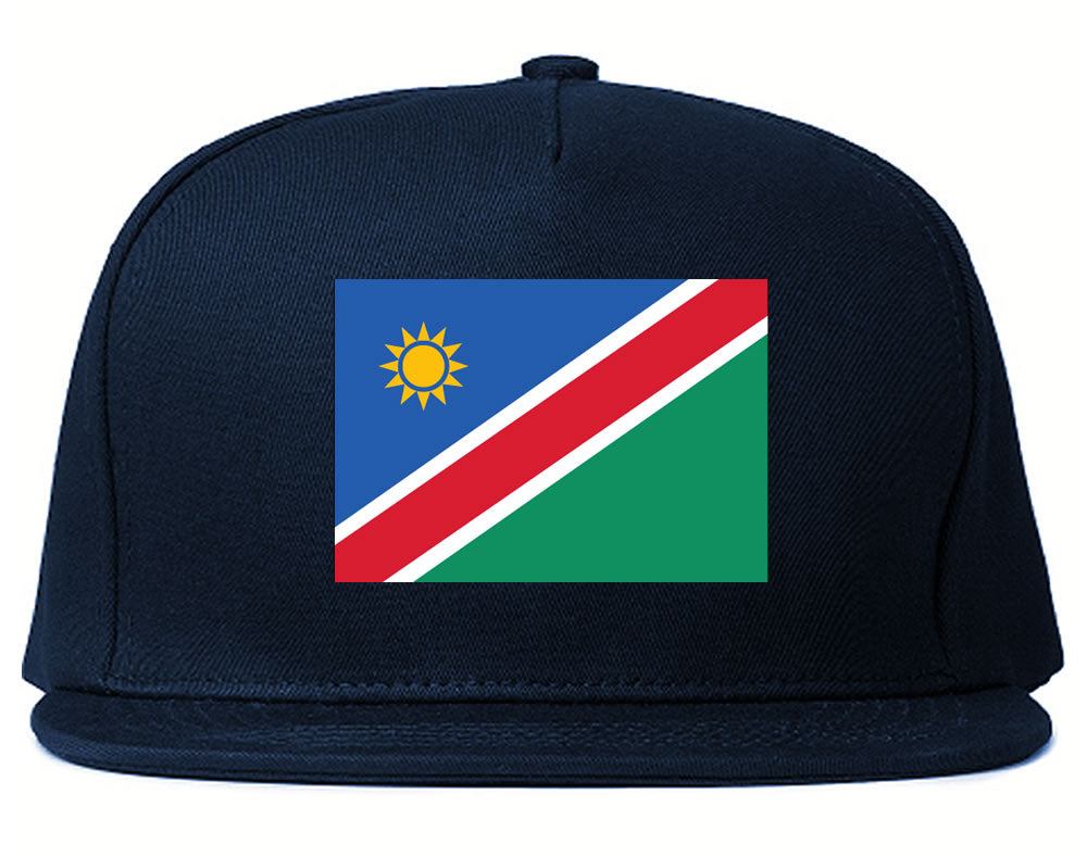 Namibia Flag Country Printed Snapback Hat Cap Navy Blue