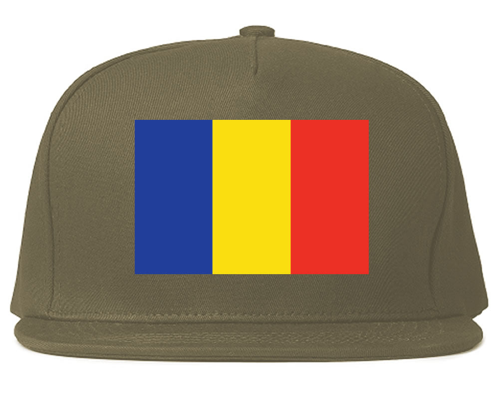 Chad Flag Country Printed Snapback Hat Cap Grey