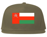 Oman Flag Country Printed Snapback Hat Cap Grey
