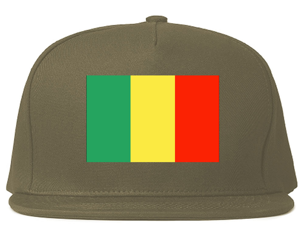 Mali Flag Country Printed Snapback Hat Cap Grey