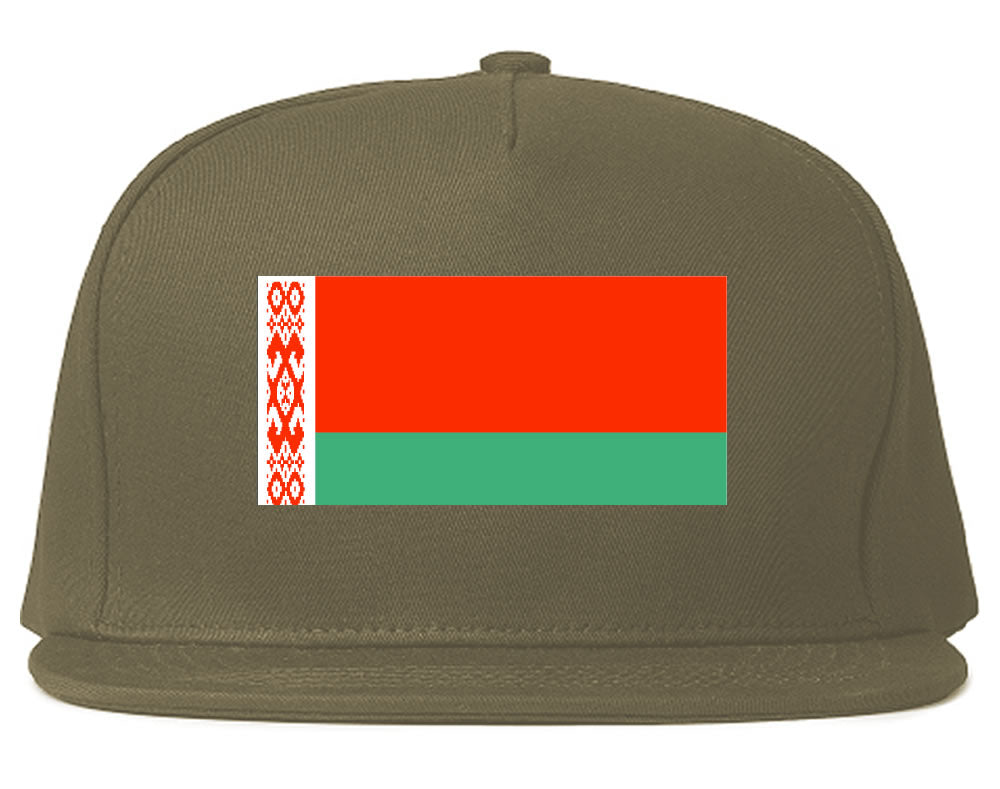 Belarus Flag Country Printed Snapback Hat Cap Grey