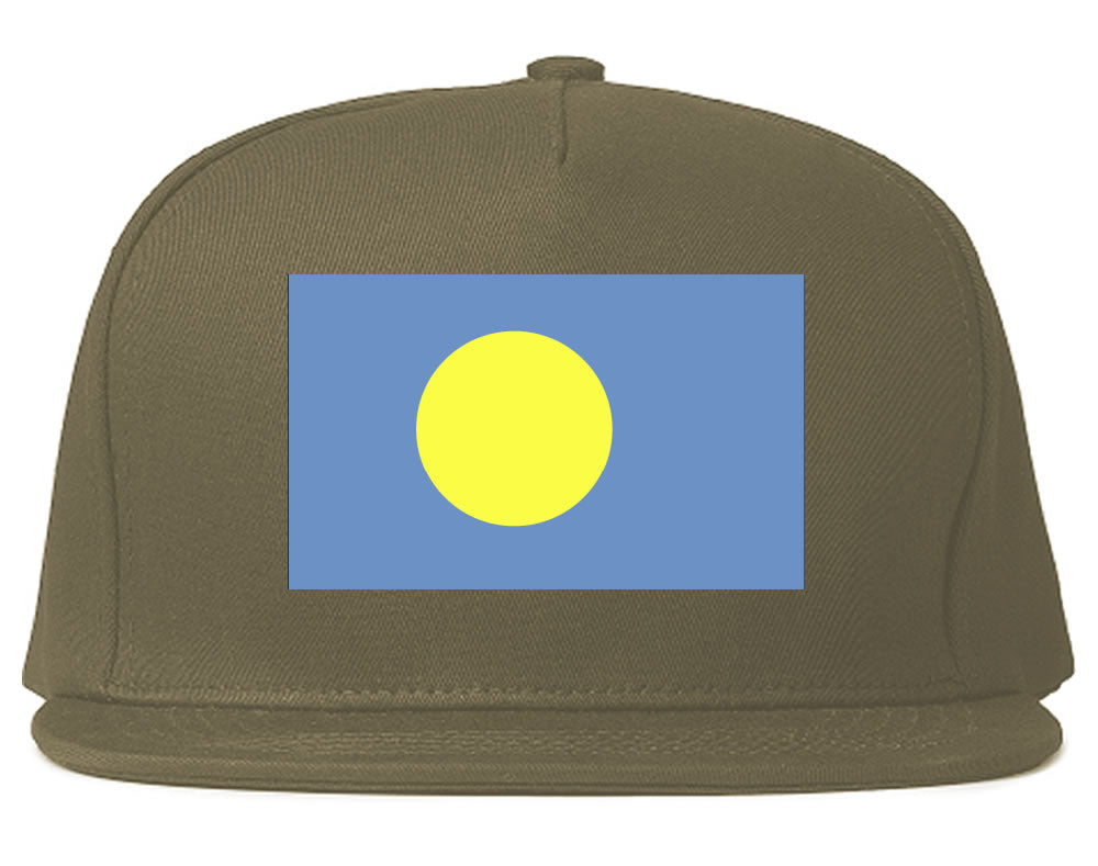 Palau Flag Country Printed Snapback Hat Cap Grey