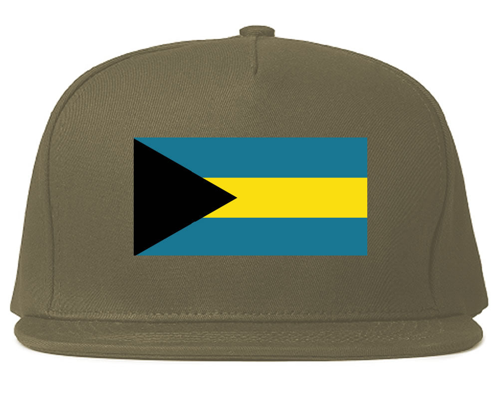 Bahamas Flag Country Printed Snapback Hat Cap Grey