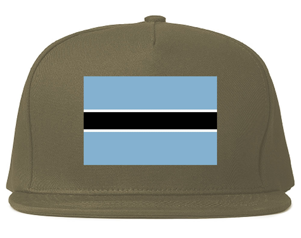 Botswana Flag Country Printed Snapback Hat Cap Grey