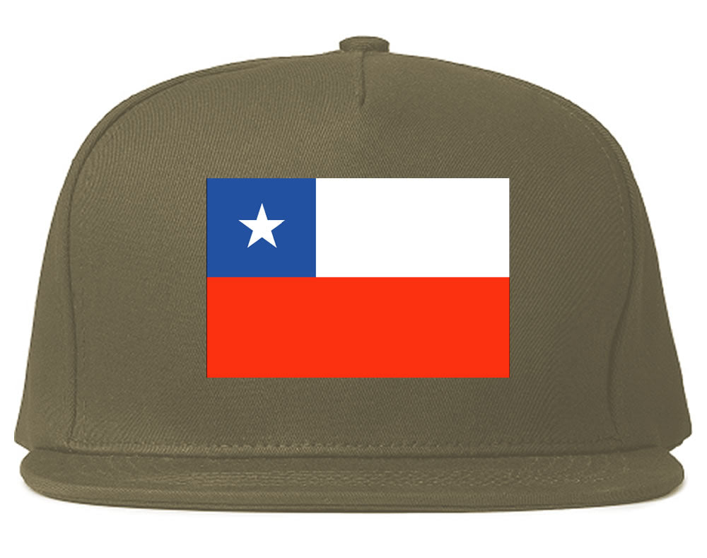 Chile Flag Country Printed Snapback Hat Cap Grey