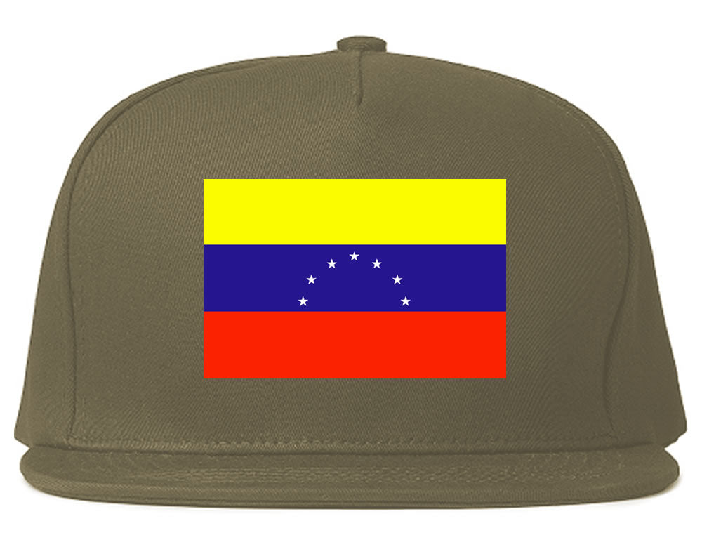 Venezuela Flag Country Printed Snapback Hat Cap Grey