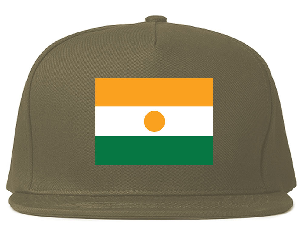 Niger Flag Country Printed Snapback Hat Cap Grey