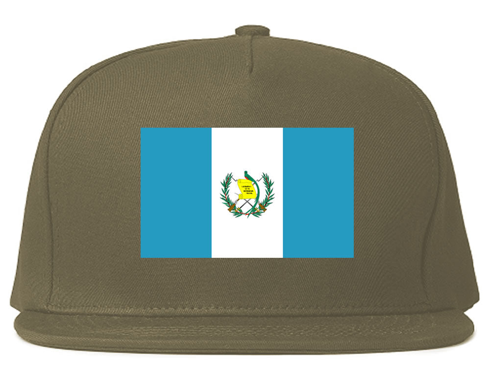 Guatemala Flag Country Printed Snapback Hat Cap Grey