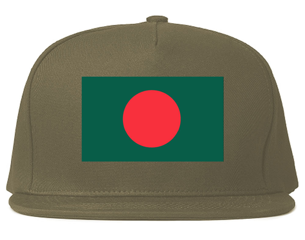 Bangladesh Flag Country Printed Snapback Hat Cap Grey