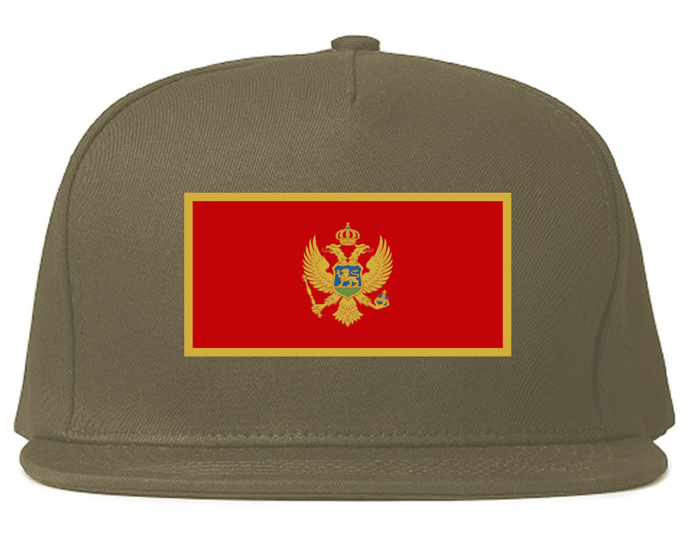 Montenegro Flag Country Printed Snapback Hat Cap Grey