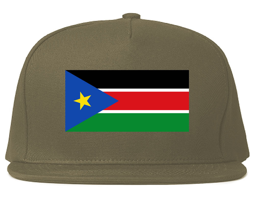 South Sudan Flag Country Printed Snapback Hat Cap Grey