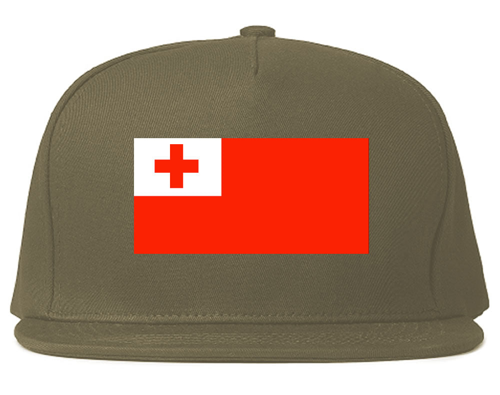 Tonga Flag Country Printed Snapback Hat Cap Grey