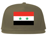 Syria Flag Country Printed Snapback Hat Cap Grey