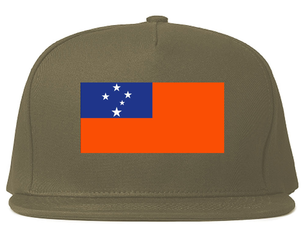 Samoa Flag Country Printed Snapback Hat Cap Grey