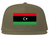 Libya Flag Country Printed Snapback Hat Cap Grey