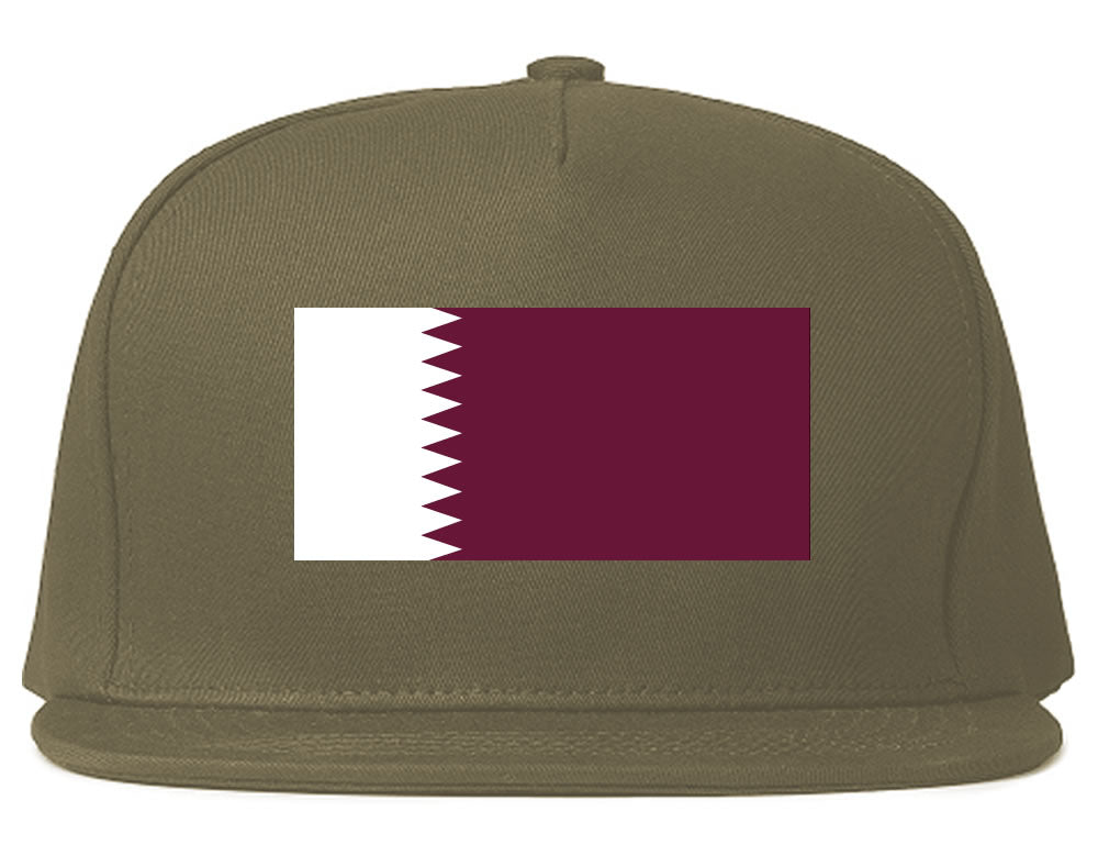 Qatar Flag Country Printed Snapback Hat Cap Grey