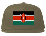 Kenya Flag Country Printed Snapback Hat Cap Grey
