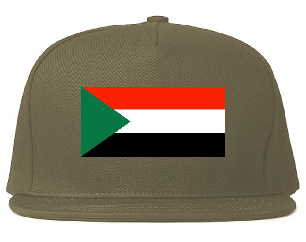 Sudan Flag Country Printed Snapback Hat Cap Grey