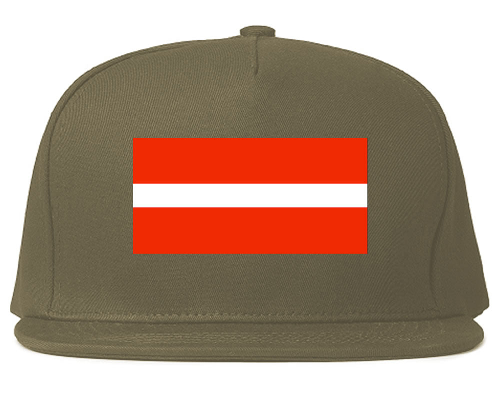 Latvia Flag Country Printed Snapback Hat Cap Grey
