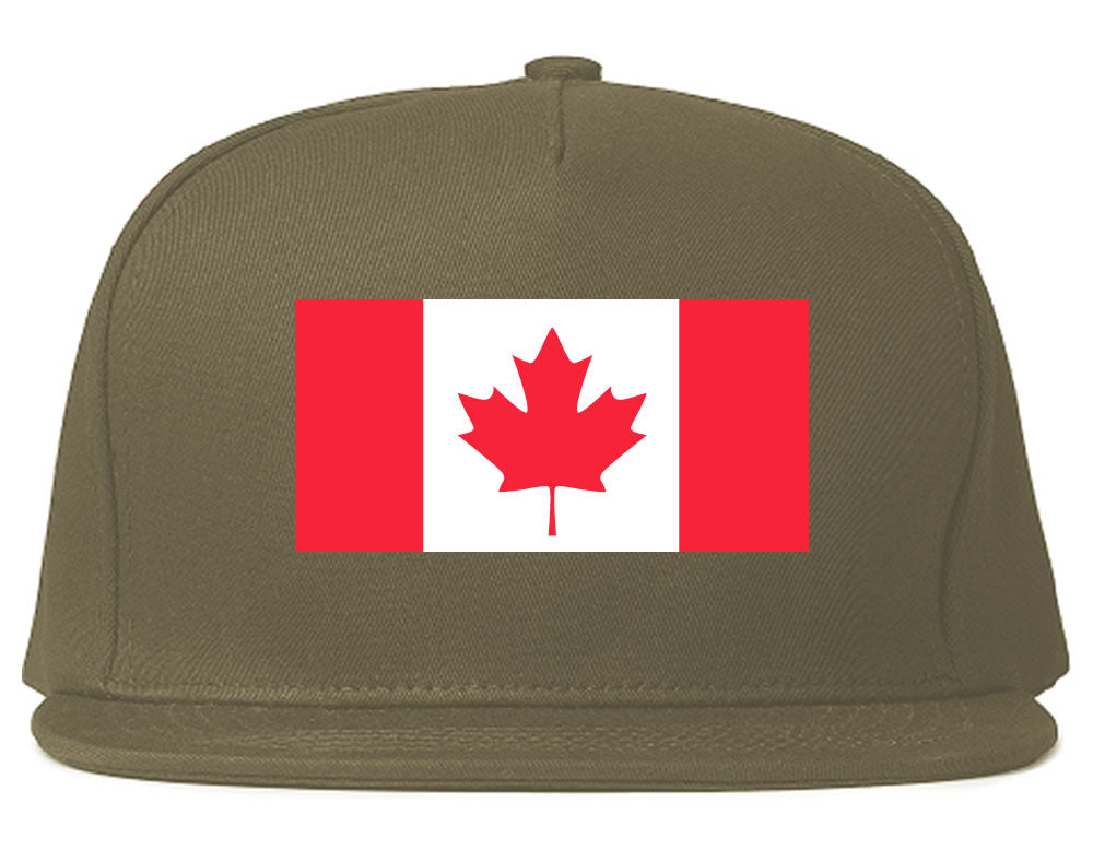 Canada Flag Country Printed Snapback Hat Cap Grey