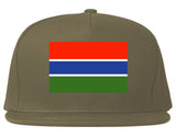 Gambia Flag Country Printed Snapback Hat Cap Grey