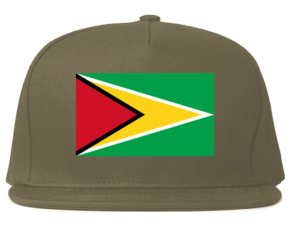 Guyana Flag Country Printed Snapback Hat Cap Grey