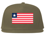 Liberia Flag Country Printed Snapback Hat Cap Grey