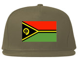 Vanuatu Flag Country Printed Snapback Hat Cap Grey