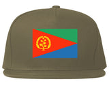 Eritrea Flag Country Printed Snapback Hat Cap Grey