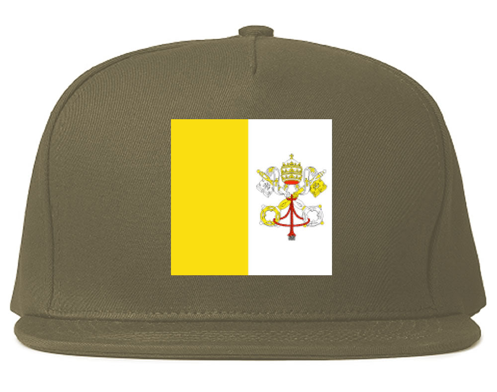 Vatican Flag Country Printed Snapback Hat Cap Grey