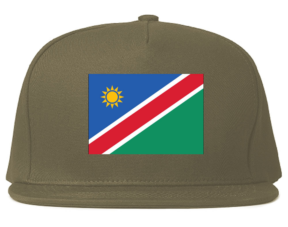Namibia Flag Country Printed Snapback Hat Cap Grey