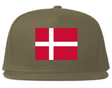 Denmark Flag Country Printed Snapback Hat Cap Grey