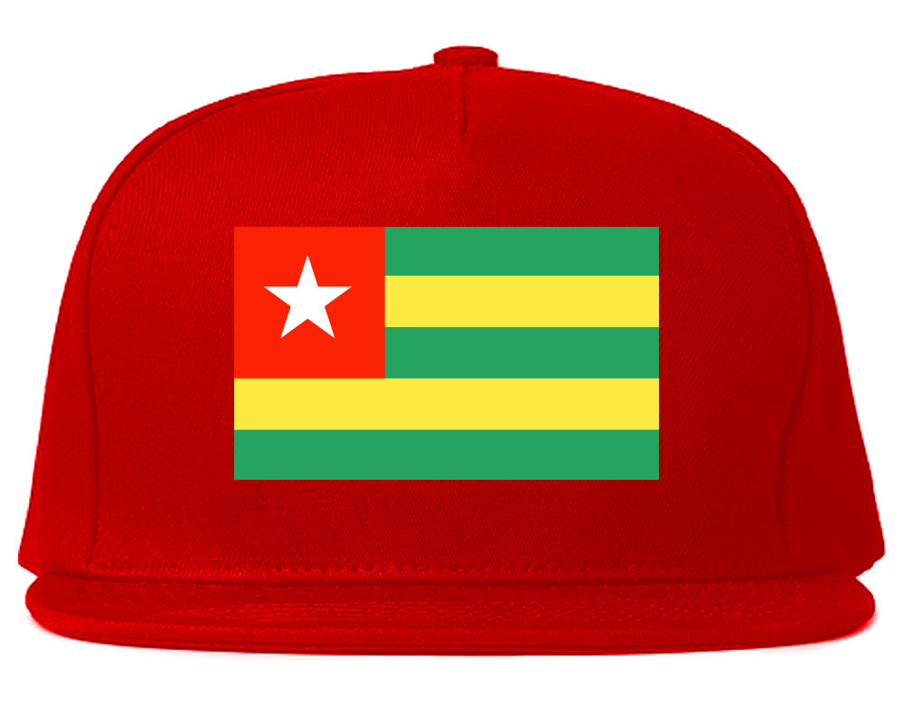 Togo Flag Country Printed Snapback Hat Cap Red