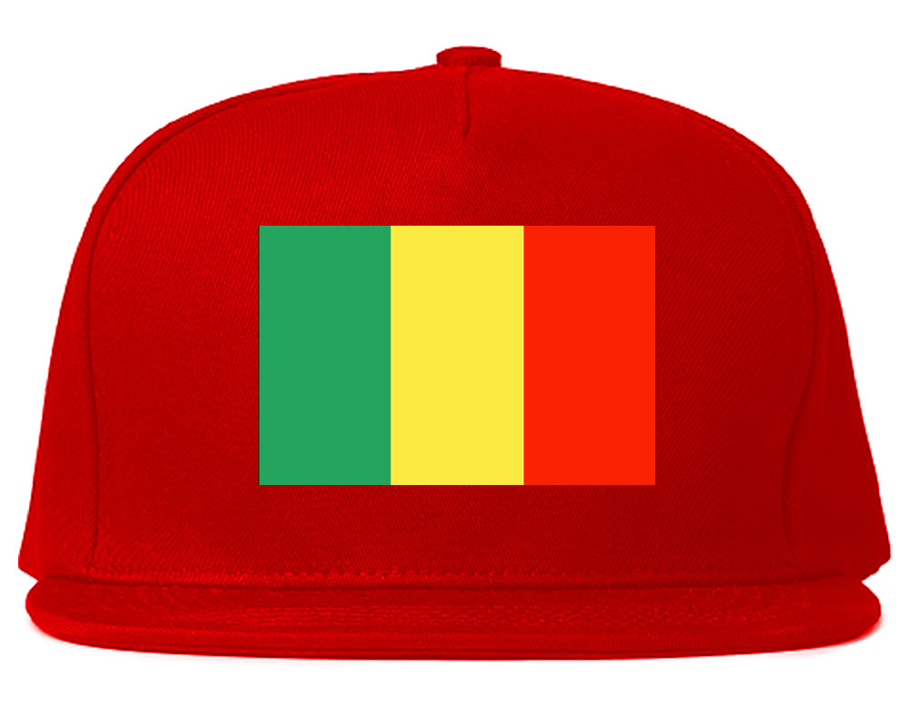 Mali Flag Country Printed Snapback Hat Cap Red