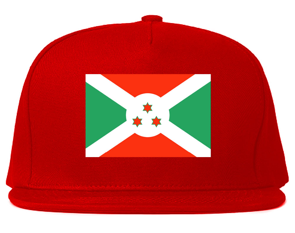 Burundi Flag Country Printed Snapback Hat Cap Red