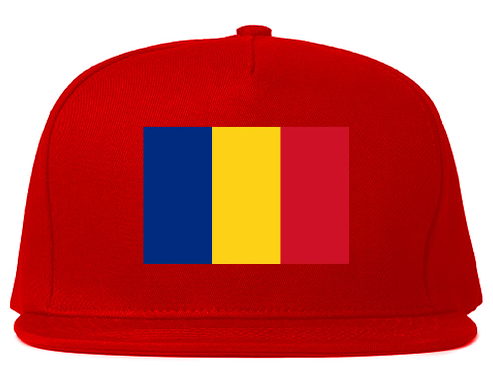 Romania Flag Country Printed Snapback Hat Cap Red