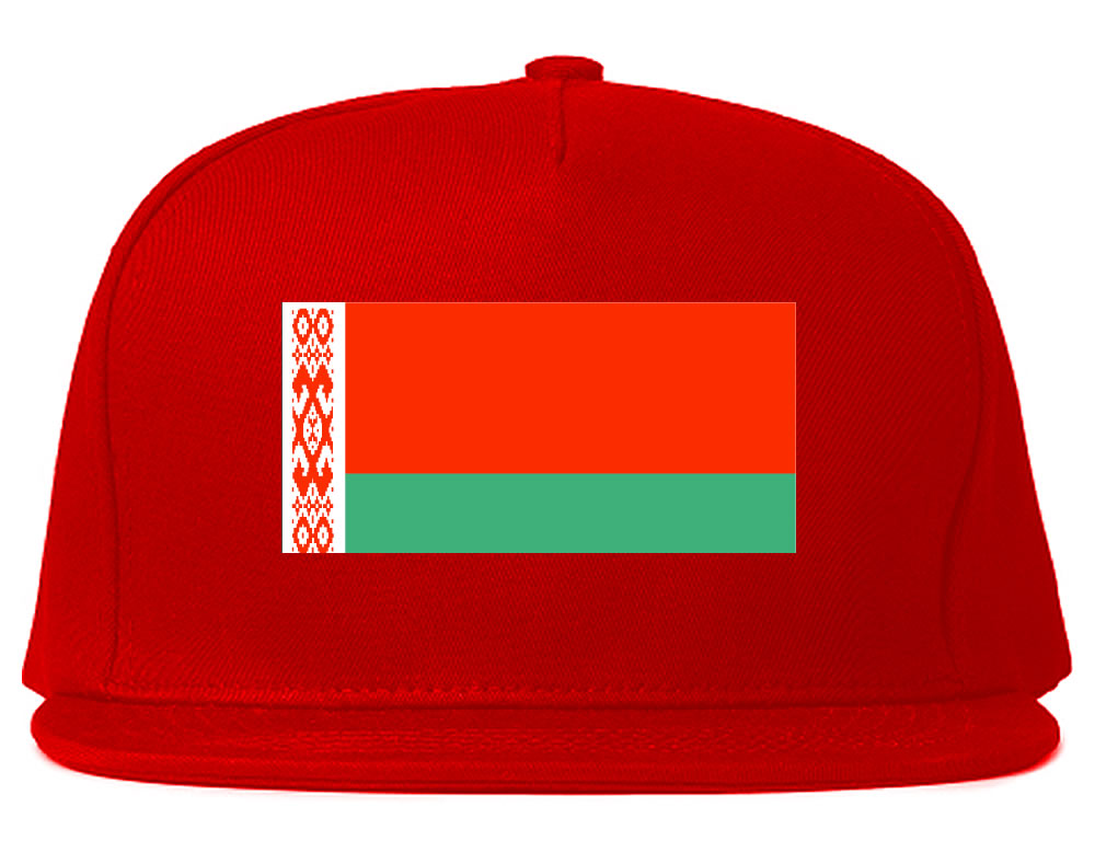 Belarus Flag Country Printed Snapback Hat Cap Red