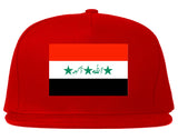 Iraq Flag Country Printed Snapback Hat Cap Red