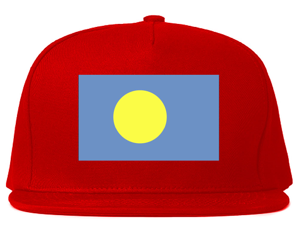 Palau Flag Country Printed Snapback Hat Cap Red