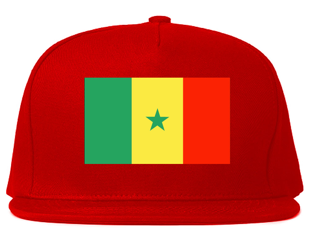 Senegal Flag Country Printed Snapback Hat Cap Red